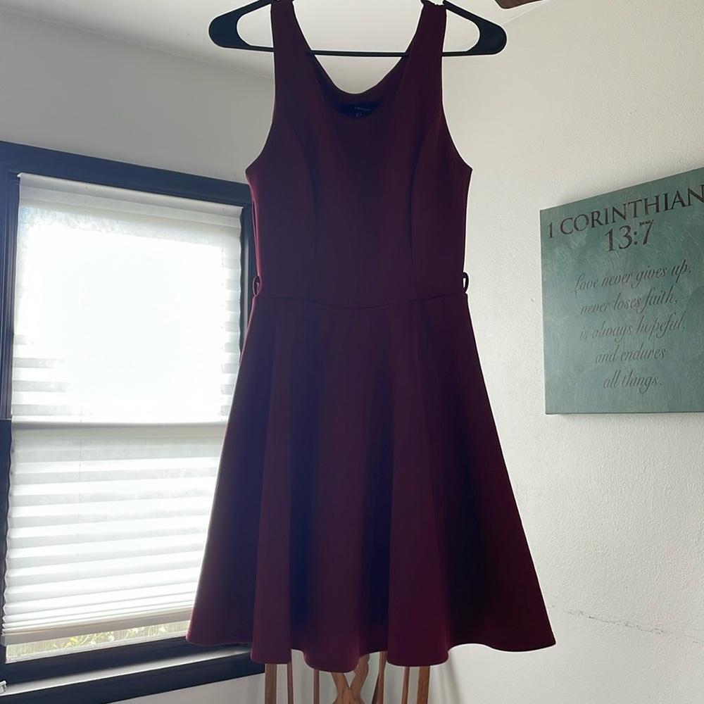 Forever 21 maroon/burgundy skater dress size small